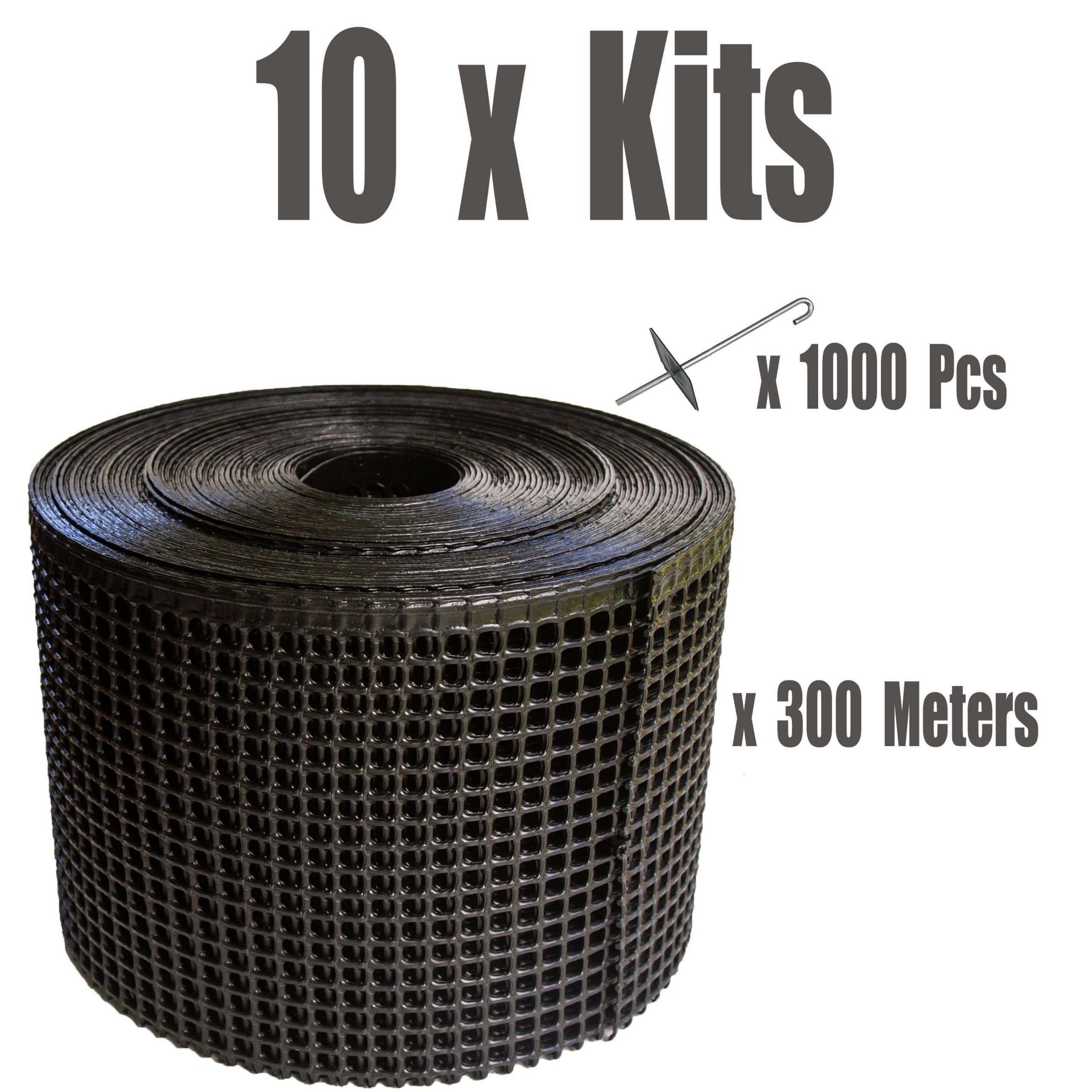 10 x 30M “PRO” HDPE Plastic Kits (100 Fasteners Per Kit)-$140/Kit