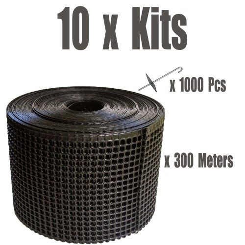 10 x 30M “PRO” HDPE Plastic Kits (100 Fasteners Per Kit)