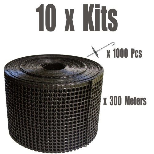 10 x 30M “PRO” HDPE Plastic Kits (100 Fasteners Per Kit)-$140/Kit